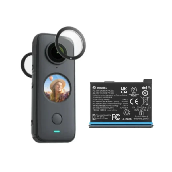 Insta360 ONE X2 Action Camera + Extra Battery and Lens Cover - Image 2